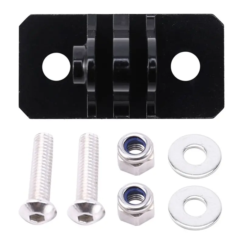 Suportes Fixos para Capacete de Paraquedismo ABKQ-4X CNC para Câmeras GOPRO Hero 1 2 3 3+ 4 5 Session/ Yi/SJ/Gitup Sport na Cor Preta