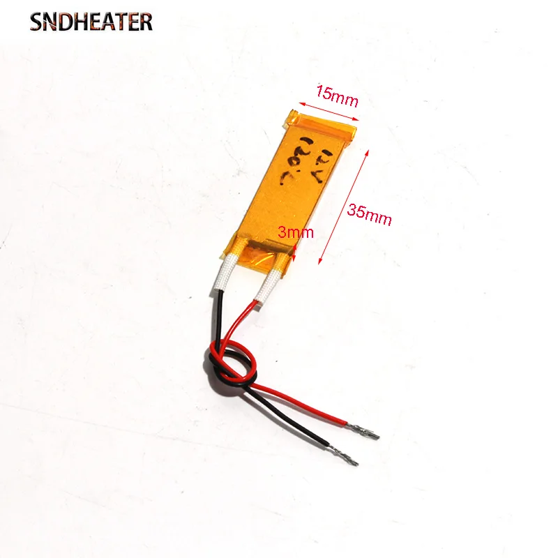 SNDHEATER 35x15x3mm PTC Heating Plate with Insulating Film Thermostat 120-270 Degree PTC Heater Components 2pcs/lot