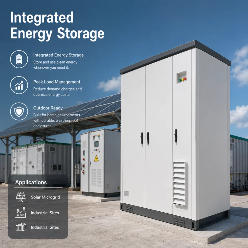 High Efficiency Three Phase 480v Commercial Solar Ess Inverter Integrated Cabinet For Commercial Complex To Reduce Peak Demand