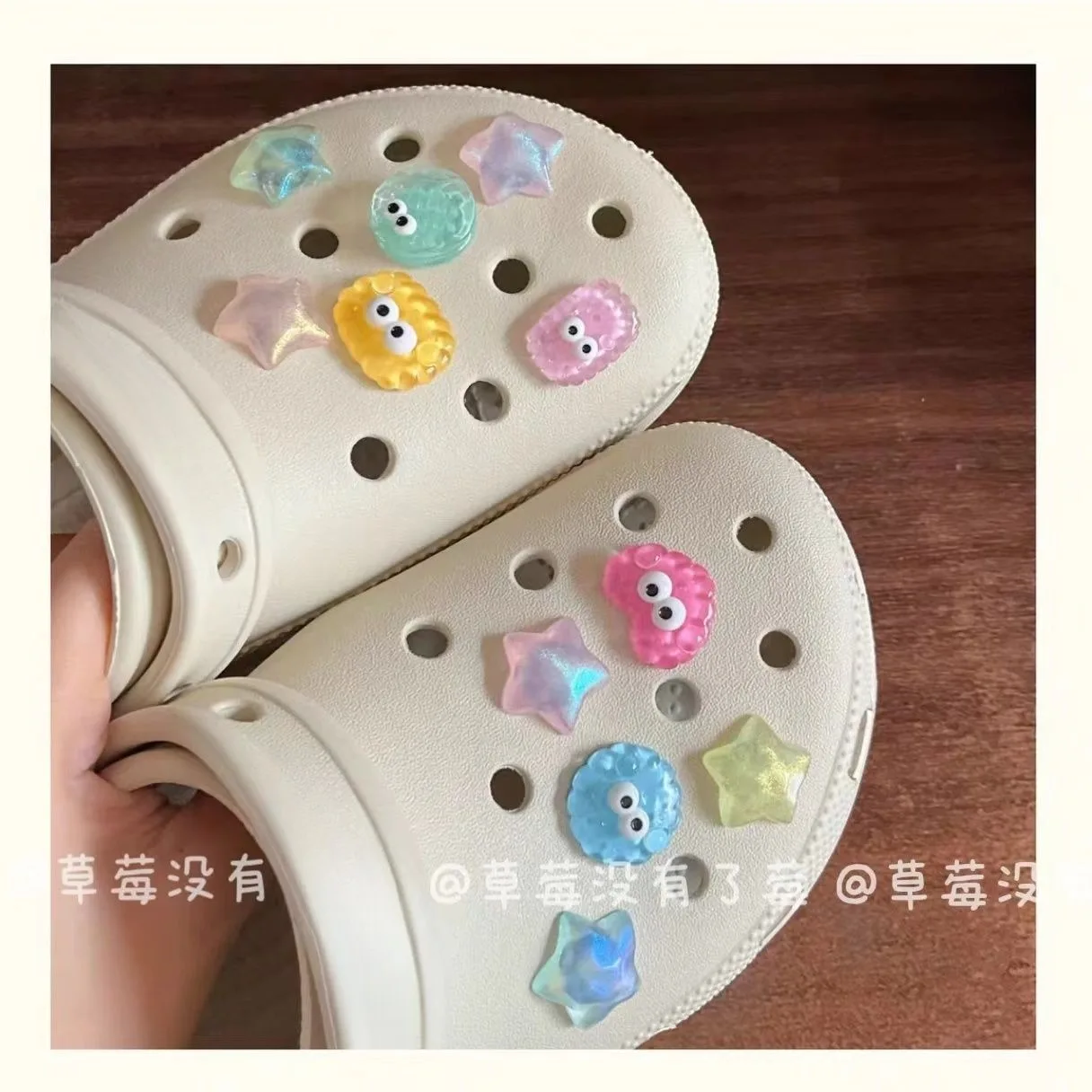 

Cookie Star Series Cute Charms for Crocs Lovely Footwear Decoration DIY Ins Popular Adornment for Clogs Sandals Christmas Gift