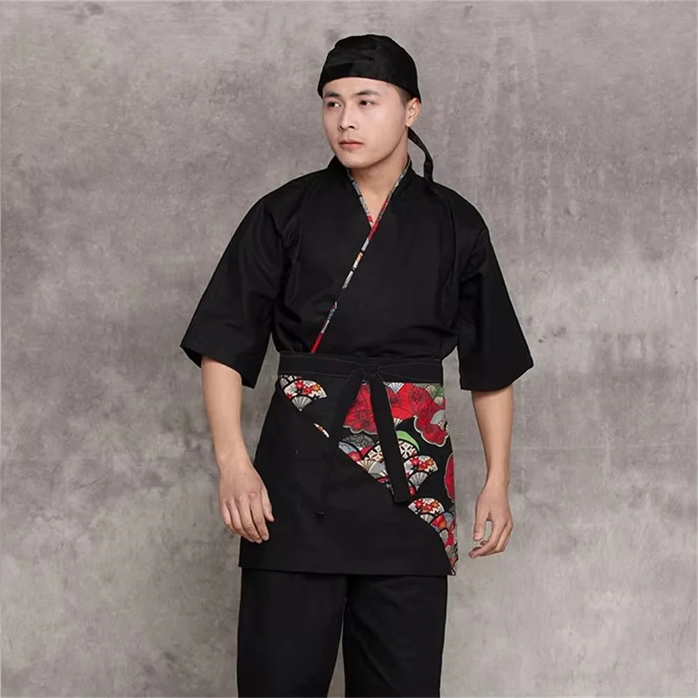 Nhật bản Phong Cách đồng phục đầu bếp Đầu Bếp Nhật Bản dịch vụ Kimono mặc làm việc làm việc Nhà Hàng quần áo Dụng Cụ đồng phục Nhật Bản Đầu Bếp Áo Khoác 9 #