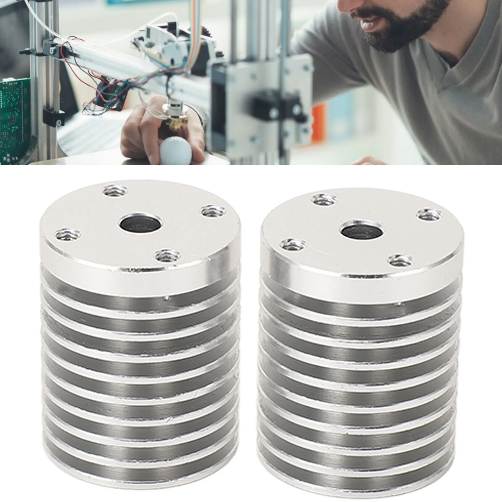 بالوعة حرارية من الألمنيوم Hotend v6 لطابعة ثلاثية الأبعاد ، 2 صانعة