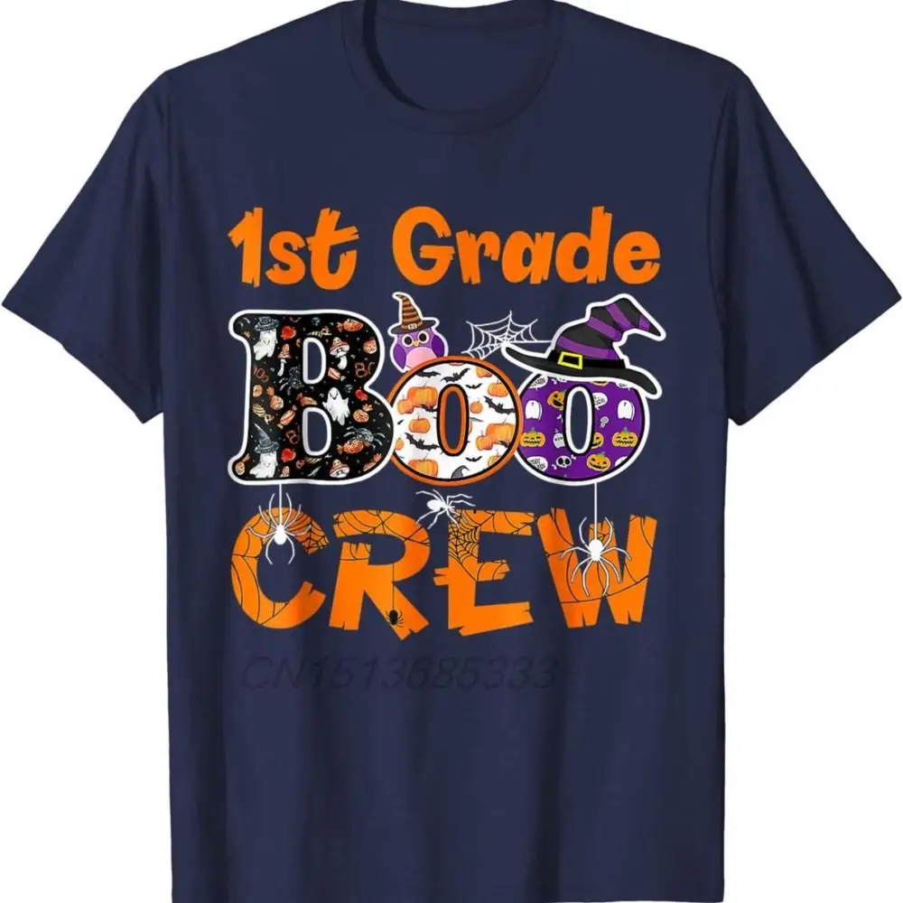 1st Grade Boo Crew Teacher Student Halloween Cotton T-shirts Man Bruh Did You Even Show Your Work Men Tees Math Teacher T-shirts