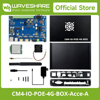 Waveshare CM4 Carrie Board Industrial IoT Mini-Computer Based on Raspberry Pi Compute Module 4, IO Board Case, PoE