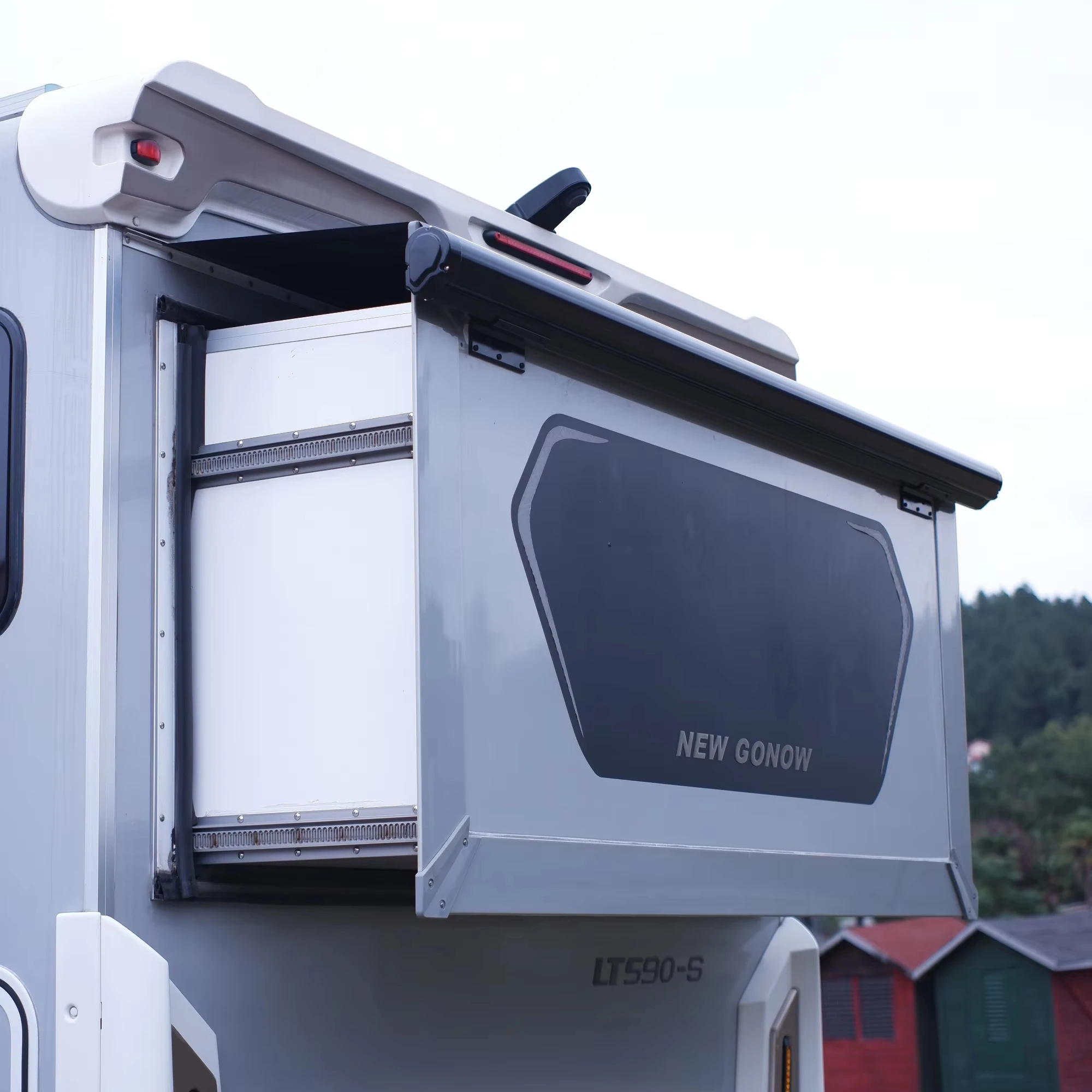 

A10 Full Cassette 1000D PVC Fabric RV Exterior Accessories Slide Out Topper Awning for Caravan Motorhome Trailer,Custom Size