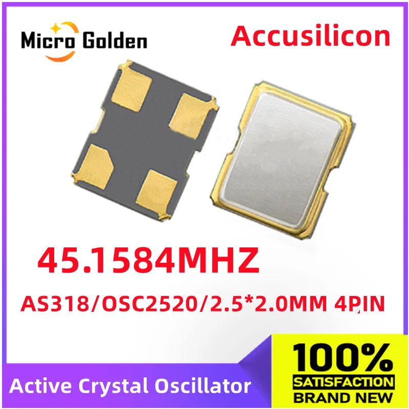 (5pcs) AS318-B 45.1584M 45.1584MHZ SMD 2520 Active Crystal Oscillator 2.5*2.0MM 4PIN Low Phase Noise And Low Jitter