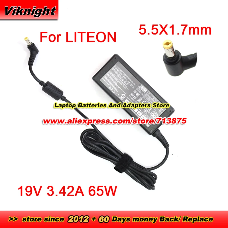 ​Genuine PA-1650-22 for Liteon Ac Adapter 19V 3.42A 65W Power Adapter For Acer Laptop With 5.5 x 1.7mm Tip