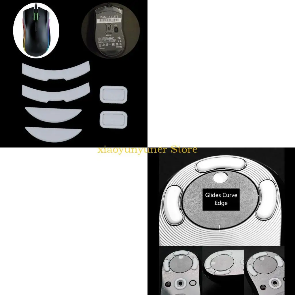 P9JB Esports Gaming ICE Version Mouse Skates Mouse Feet Fits for MAMBA Mouse Mouse White Glides