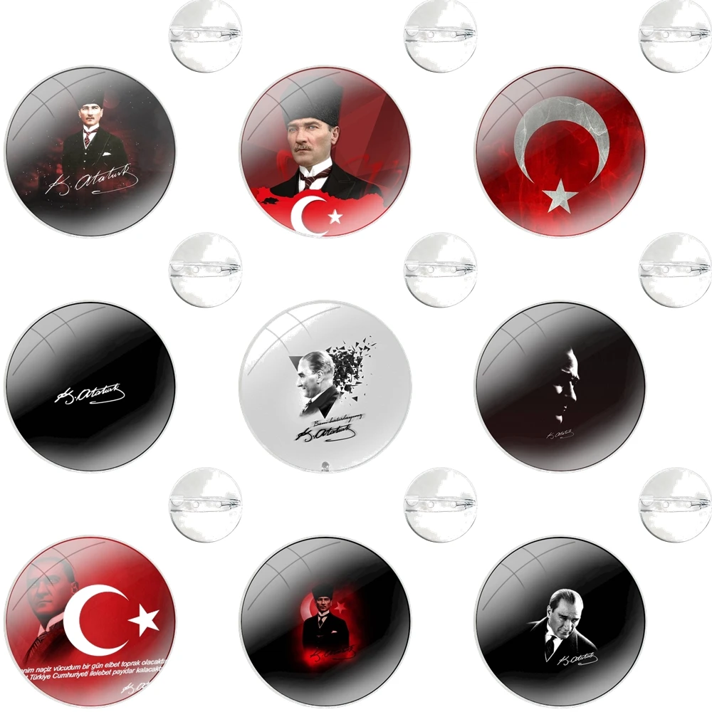 Pins Badge Metal Brooches For Clothes Backpack Decoration gift Turkey Mustafa KemalAtaturk