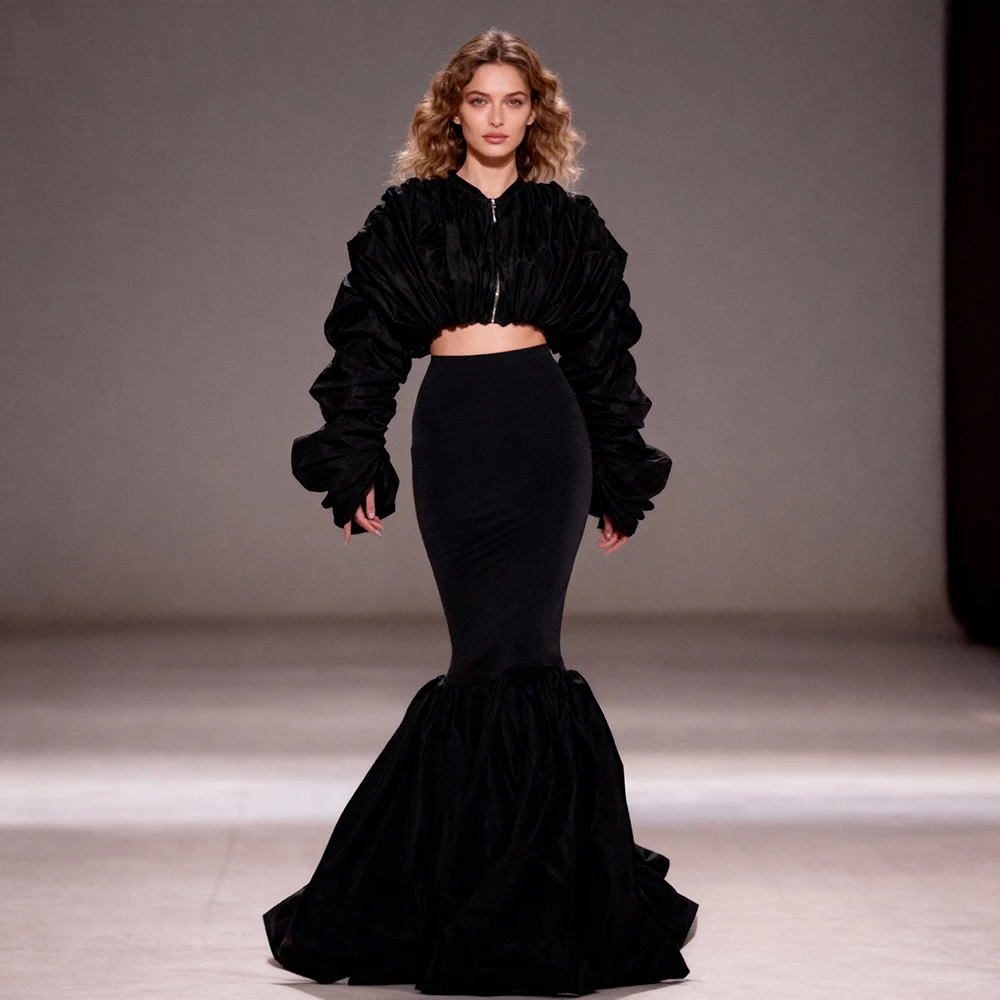 

Fashion Mermaid Skirt High Waist Ruffles Photography Dresses for Special Occasions Dress for Wedding Elegant Cocktail Dresses