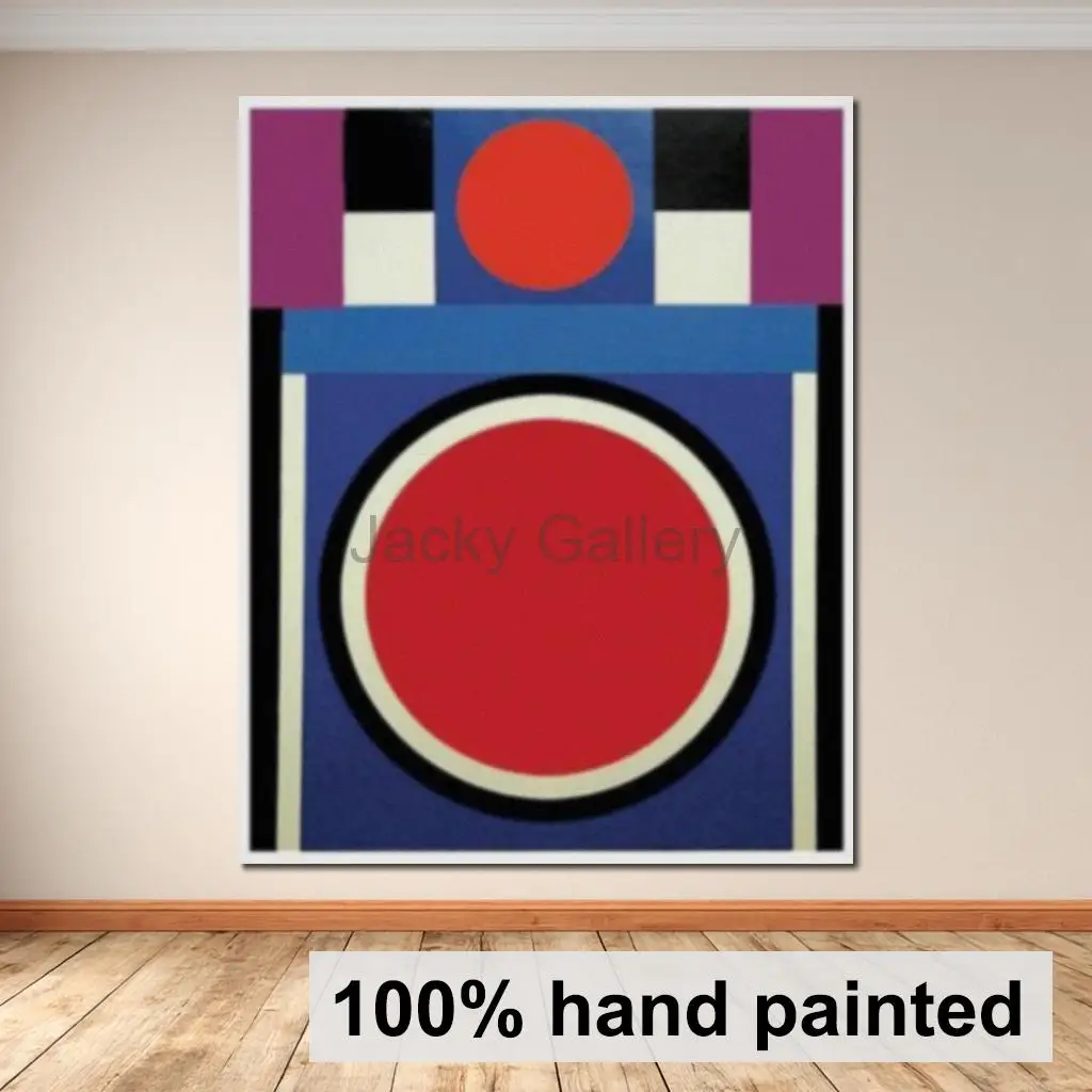 Handgemaltes Geometrisches Abstraktes Minimalistisches Ölgemälde Moderner Kubismus-Stil Wandkunst Leinwand-Dekor Wohnzimmer Inneneinrichtung