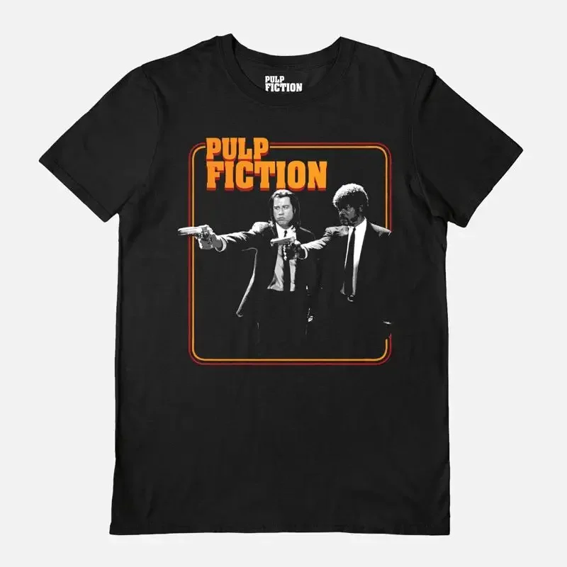 Pulp Fiction T-Shirt - Official B/W Guns art Black Short Sleeve Tee in 5 Sizes