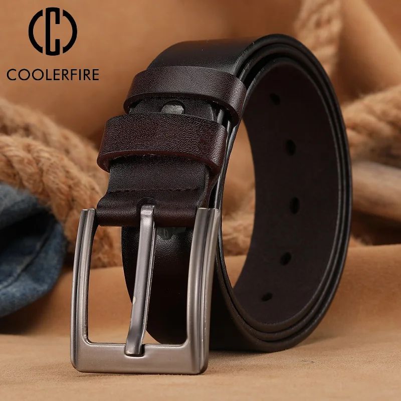 أحزمة جلدية للرجال حزام أسود عتيق مصمم حزام رجل غير رسمي بنطلون حزام حزام خصر عالي الجودة AHQ2107 #1