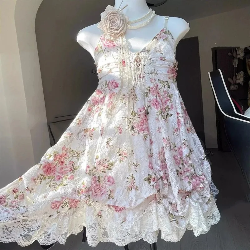 

Винтажные шифоновые костюмы, пляжный стиль, комплект из 2 предметов Y2k, женский повседневный укороченный топ Y2k + мини-юбка, корсет, жилет, корейский, 2025 г., сексуальный