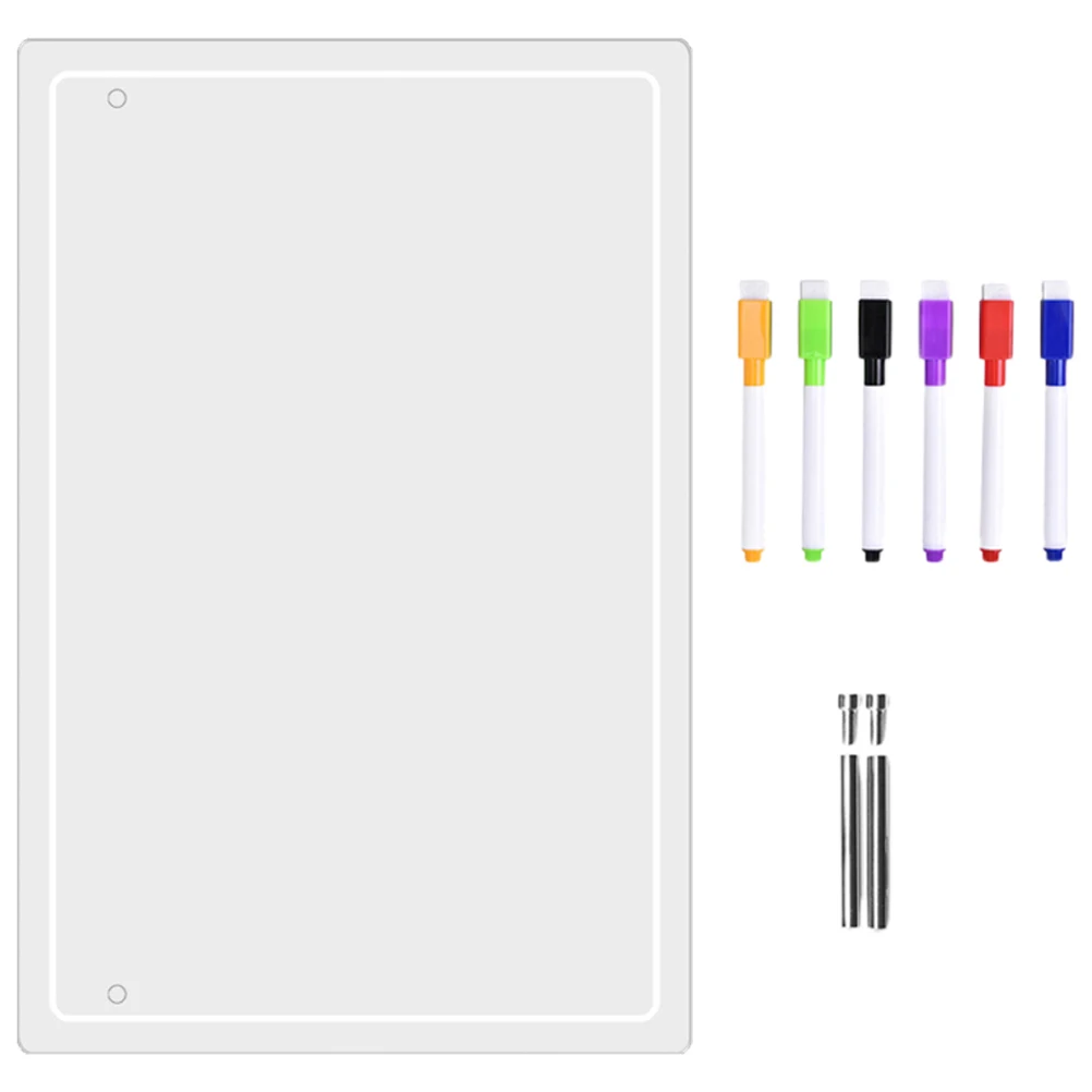 

1 set Acrylic Desk Board Dry Erase Whiteboard for Office Notes Writing Pad with Memo Space Weekly Erasable Note Board Plan