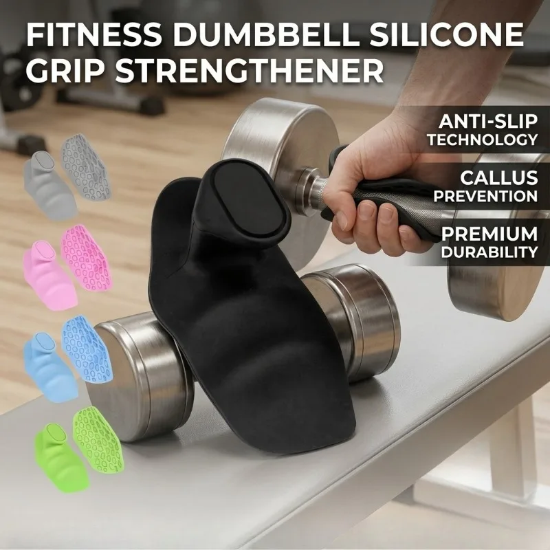 Fitness-Hantel Silikon-Griffverstärker, Rutschfester Gewichtheber-Handschutz zur Hornhautprävention