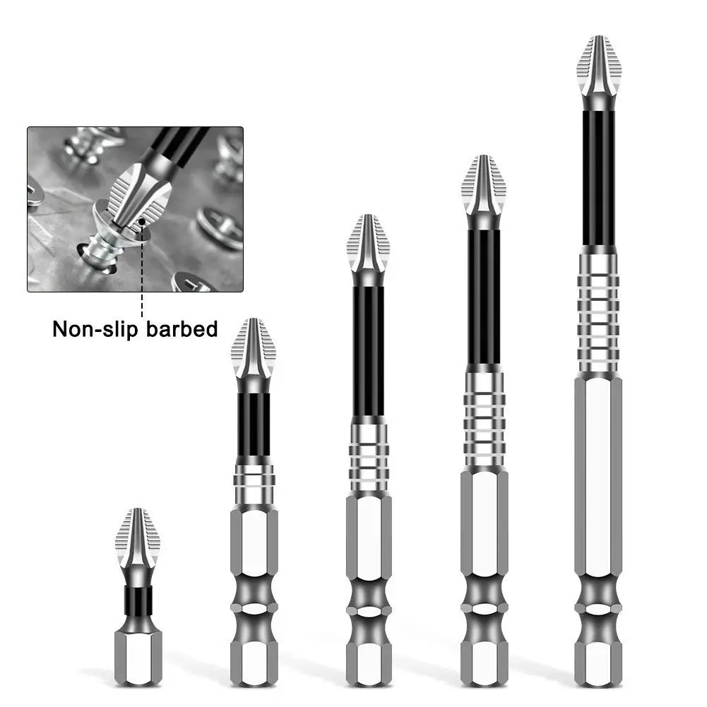 5 punte per cacciavite magnetiche resistenti antiscivolo K5 testa a croce ad alta durezza per strumento cacciavite trapano elettrico