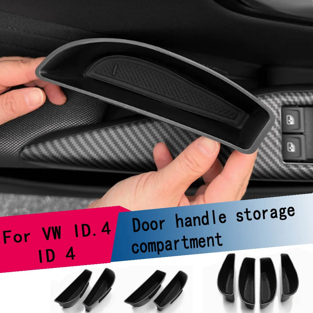 ل VW ID.4 ID4 ID 4 مقبض باب السيارة صندوق تخزين الباب مسند الذراع حامل صينية المنظم اكسسوارات ترتيب #1