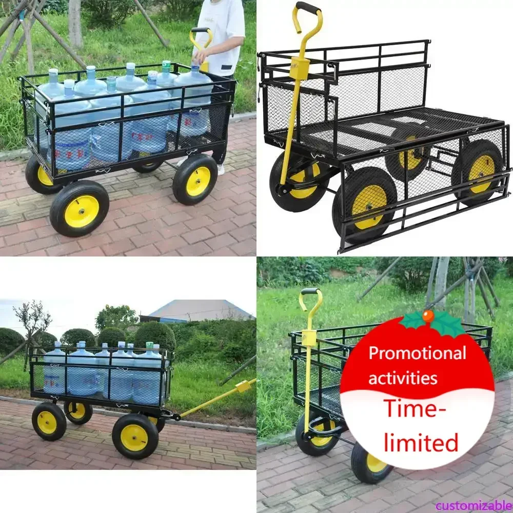 

Hot salesExpandable Garden Wagon with 10.8 Cubic Feet Capacity, Removable Mesh Sides for Flatbed Conversion