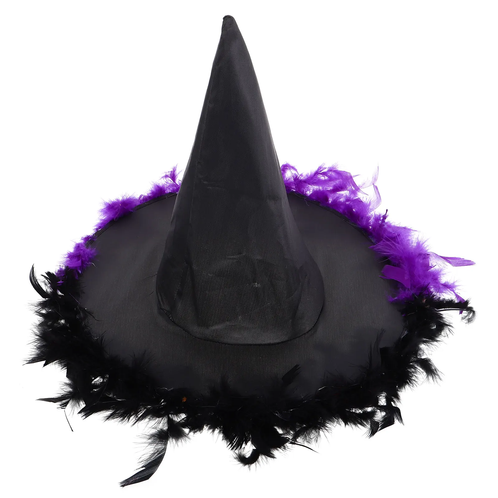 

Witch Wizard Hat for Women Adults Halloween Costume Accessories Oxford Cloth Details Festive Headwear Sorceress Hat