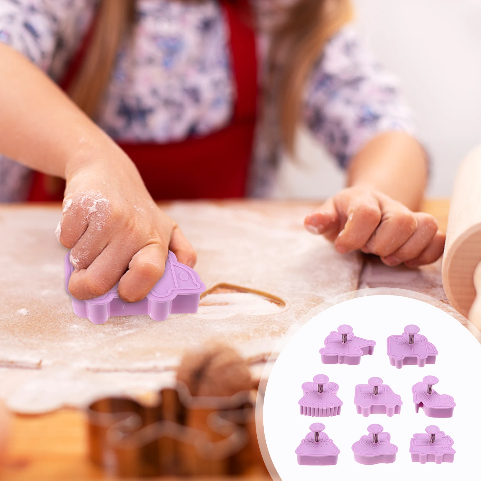 

8 шт. изысканные автомобильные формы для печенья, прочный пластик, идеальный подарок для любителей DIY, тема автомобиля, форма для печенья, сделай сам, форма для печенья