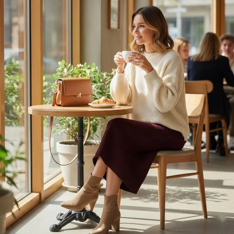 

Женская прямая юбка с высокой талией, коричневая длинная юбка с разрезом, элегантная утягивающая весенняя повседневная офисная модная юбка