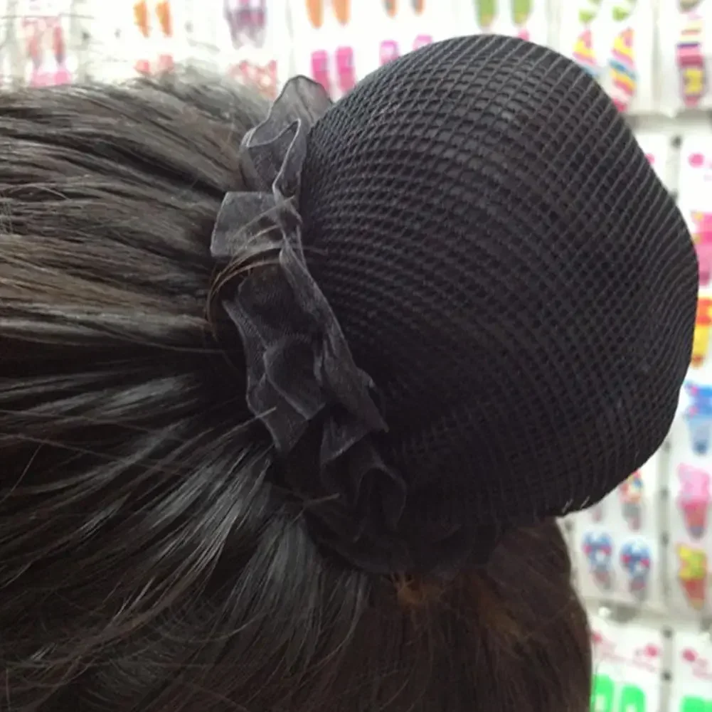 Mooie Bun Cover Snood Vrouwen Haarnetje Balletdans Schaatsen Gehaakte Fanchon Strass Styling Hoofddeksels Accessoires