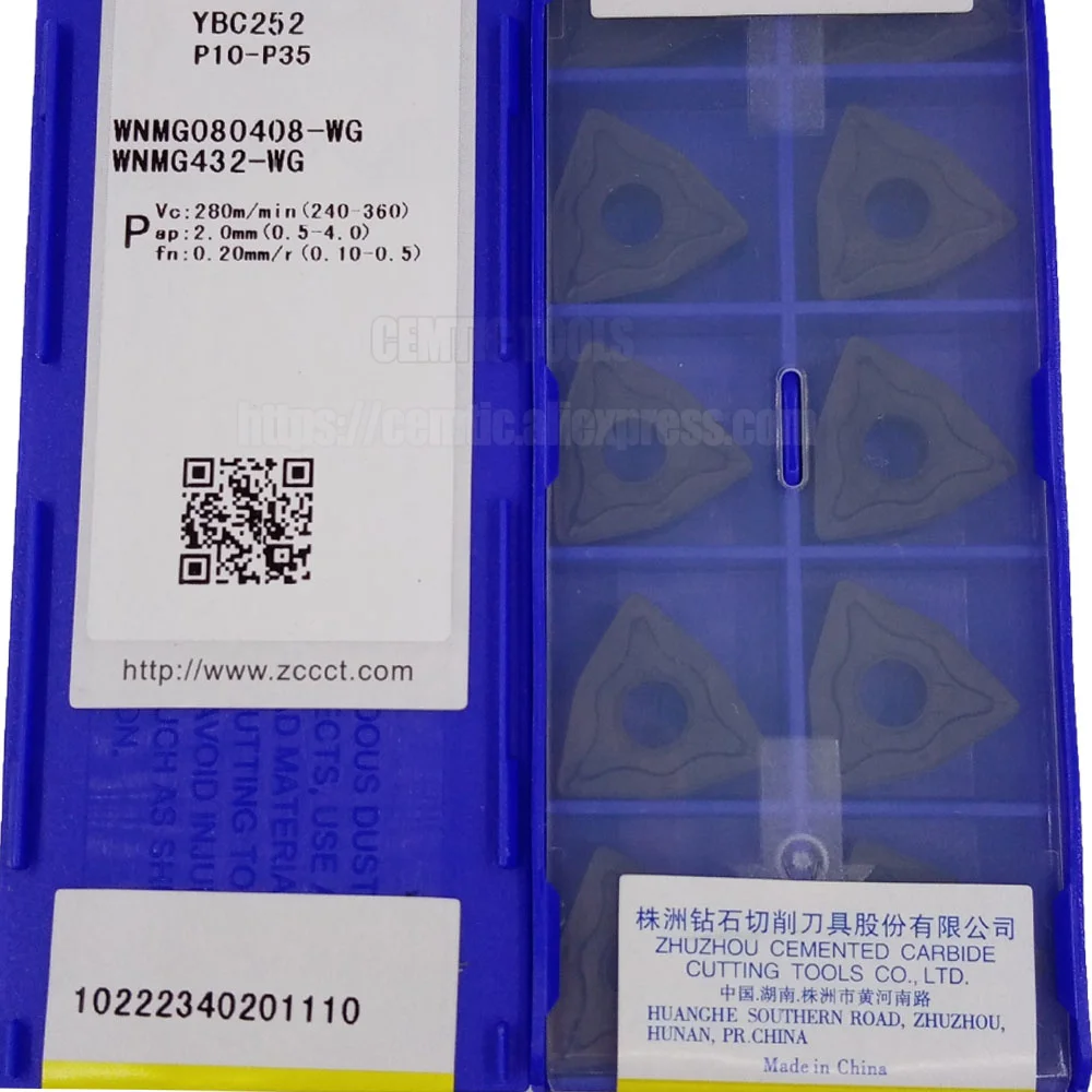 

WNMG 080408 WG ZCC Turning Tool finishing for steel YBC252 WNMG080408-WG YBC152 Lathe Tools Coated Cemented Carbide Inserts