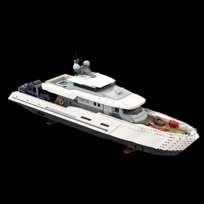 4367pcs MOC Boat Explorer S Yacht WHITE Version Model Toy Building Blocks Architecture Christmas Gift DIY Brick Kids Assemble