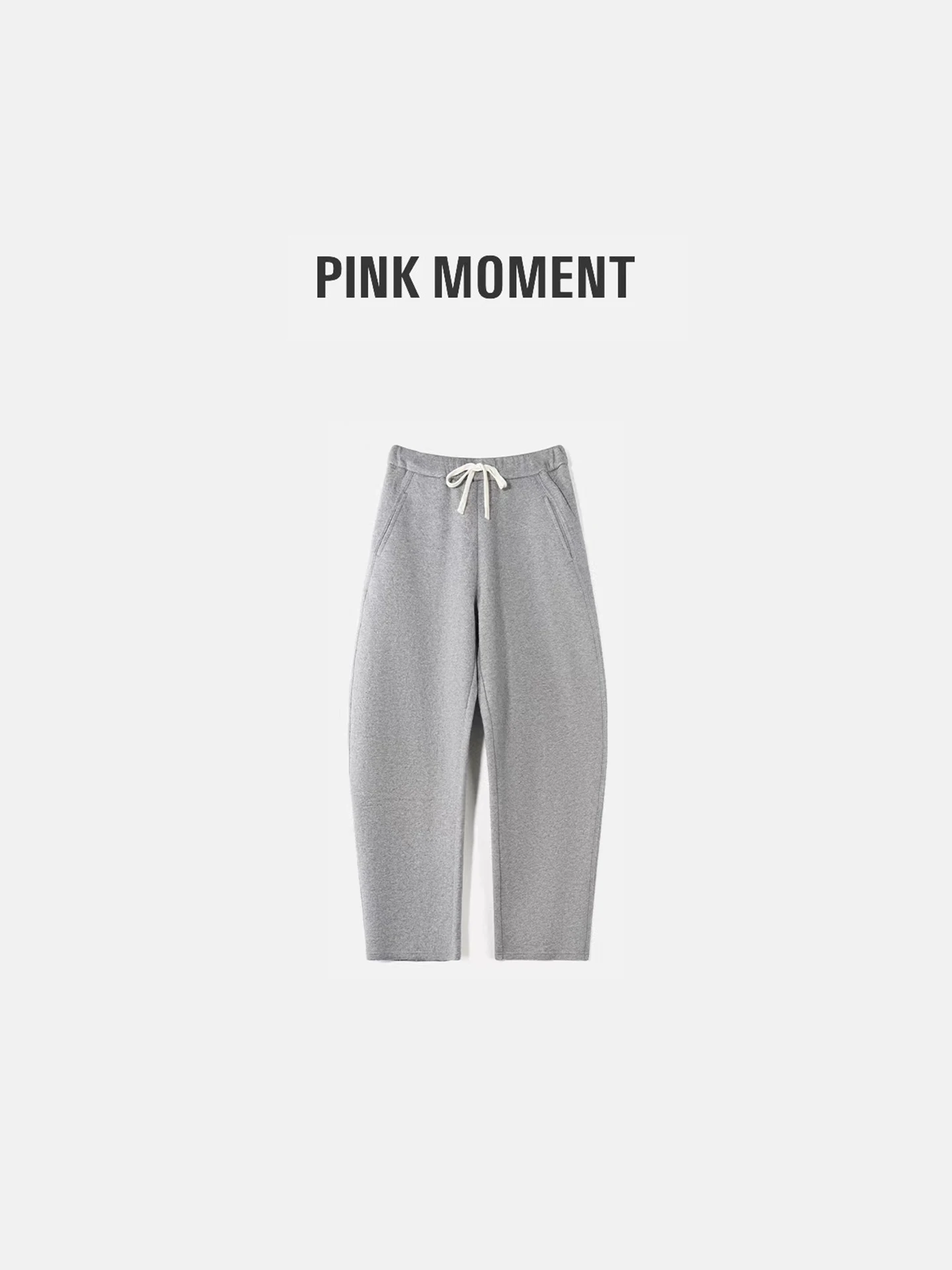 

PM Wang Na Na ey Wool Wide Leg Pants Women's High Waist Dstring Trousers Neutral Sle Pure Color Casual Comfortable