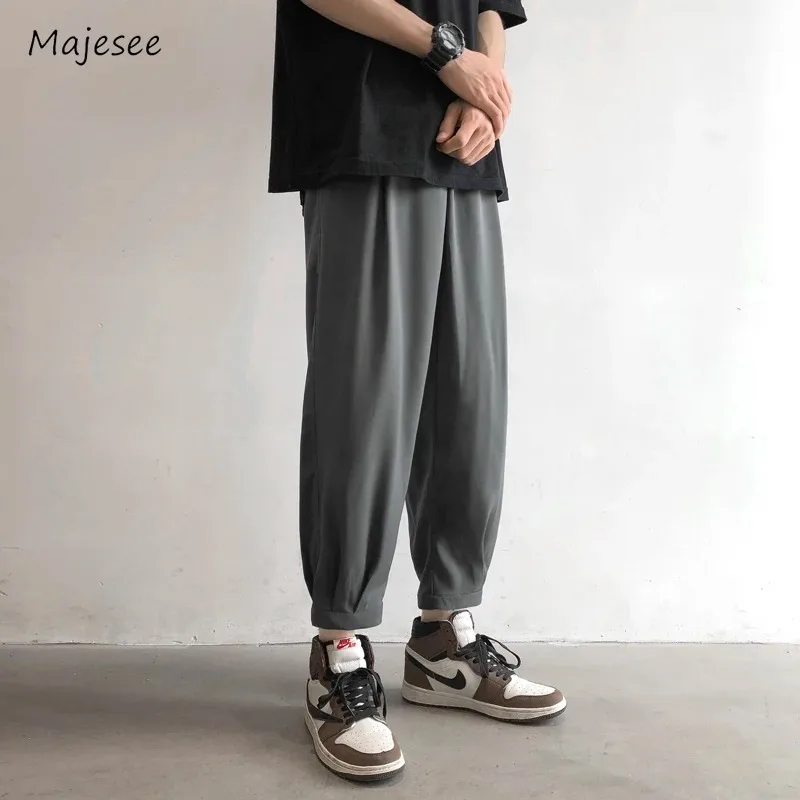 

Pants Casual Comfortable All-match Daily Korean Style Breathable Streetwear Harajuku Schoolboys Retro Simple Loose Trendy Soft