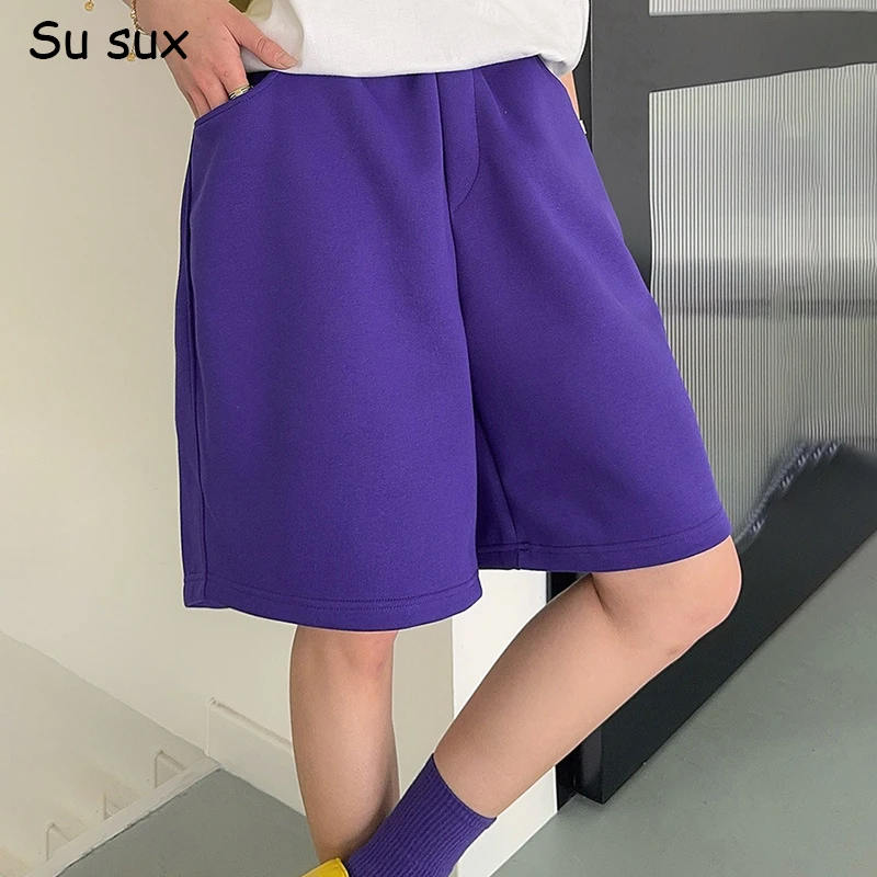 

2025 Summer Solid Oversized Half Pant Woman Korean Fashion Y2k Clothes Casual Loose Short Pants Vestidos Streetwear Hip 126cm