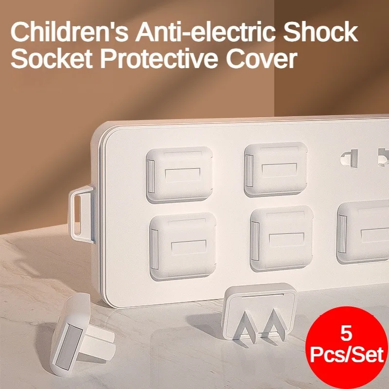 5Pcs Socket Protection Cover Power Switch Insulation Protection Cover Child Anti Electric Shock Plug Plug Hole Safety Protection