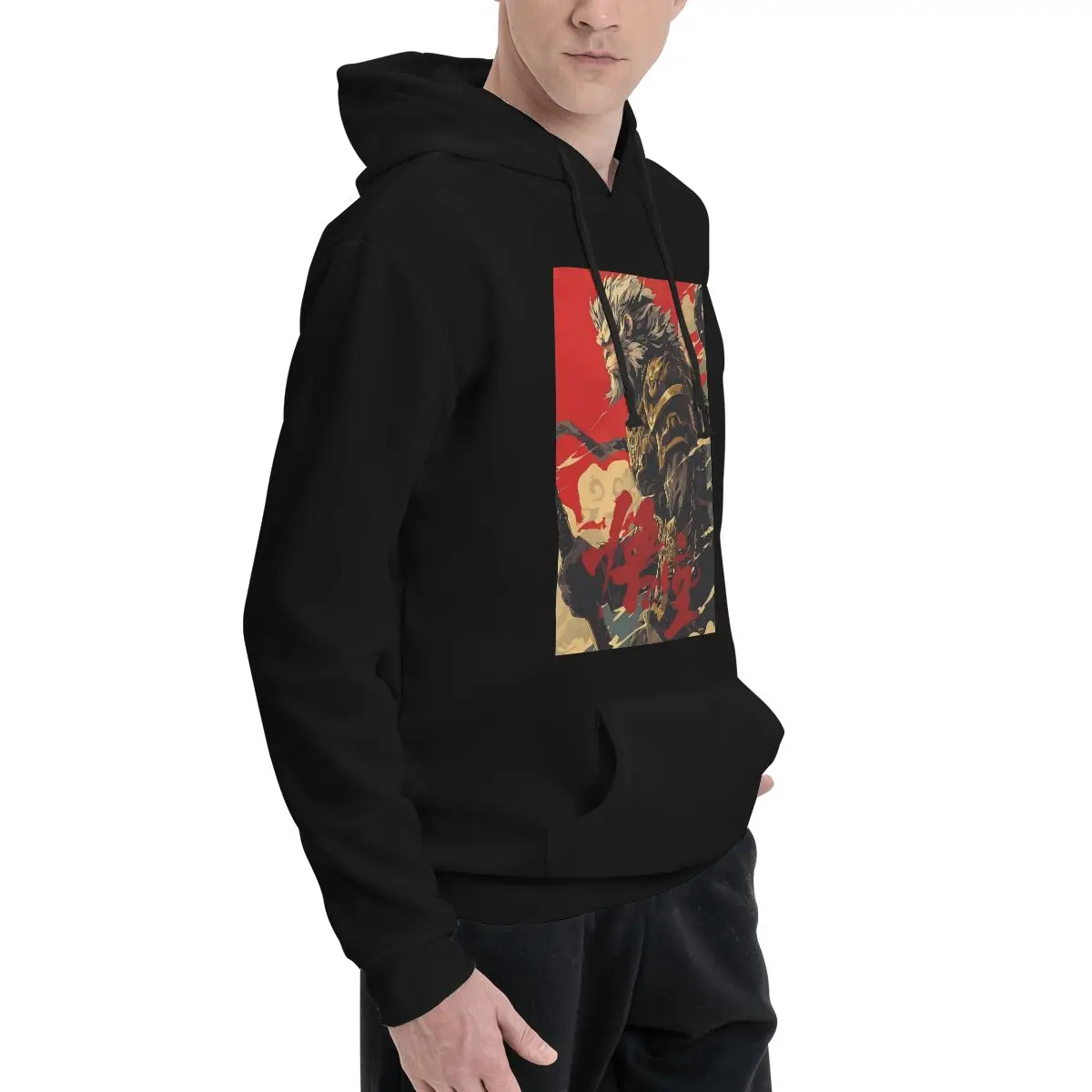 Men Women Black Myth Wukong Game 2024 Hoodie Hooded Collar Drawstring Hoodies Monkey King Pullover Sweatshirts Long Sleeve Shirt