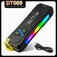 UV LED EDC Flashlight Type-C Rechargeable Work Light Torch with Magnet Clip Waterproof Camping Pocket Aluminum Emergency Lantern