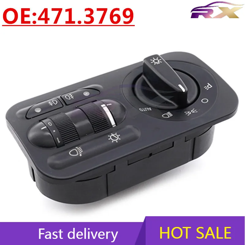 

OEM:471.3769 Suitable For Lada car headlight fog light adjustment switch headlight knob combination switch
