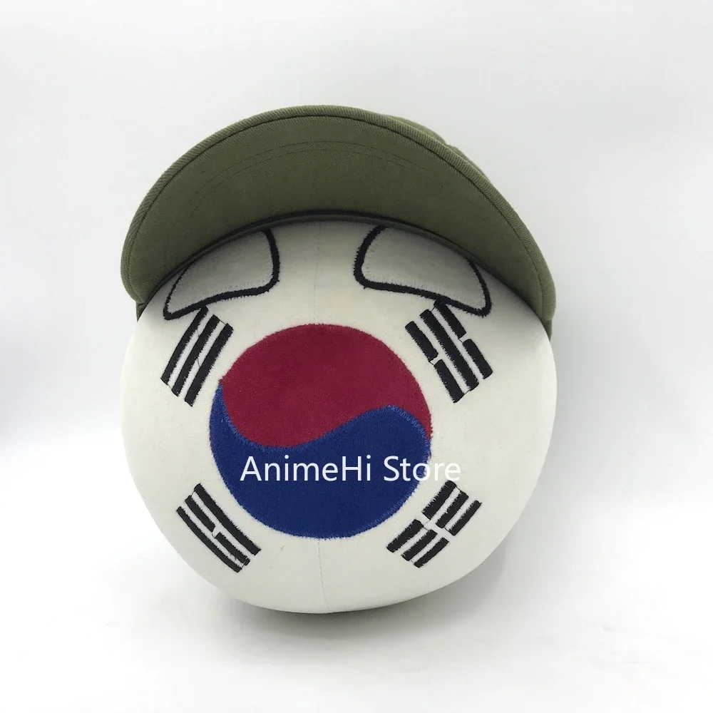 لعبة دمية بولندبول القطيفة كوريا الجنوبية وقبعة عسكرية كور كونتري بولز بلوشيز كوسبلاي للهدايا 20 سم
