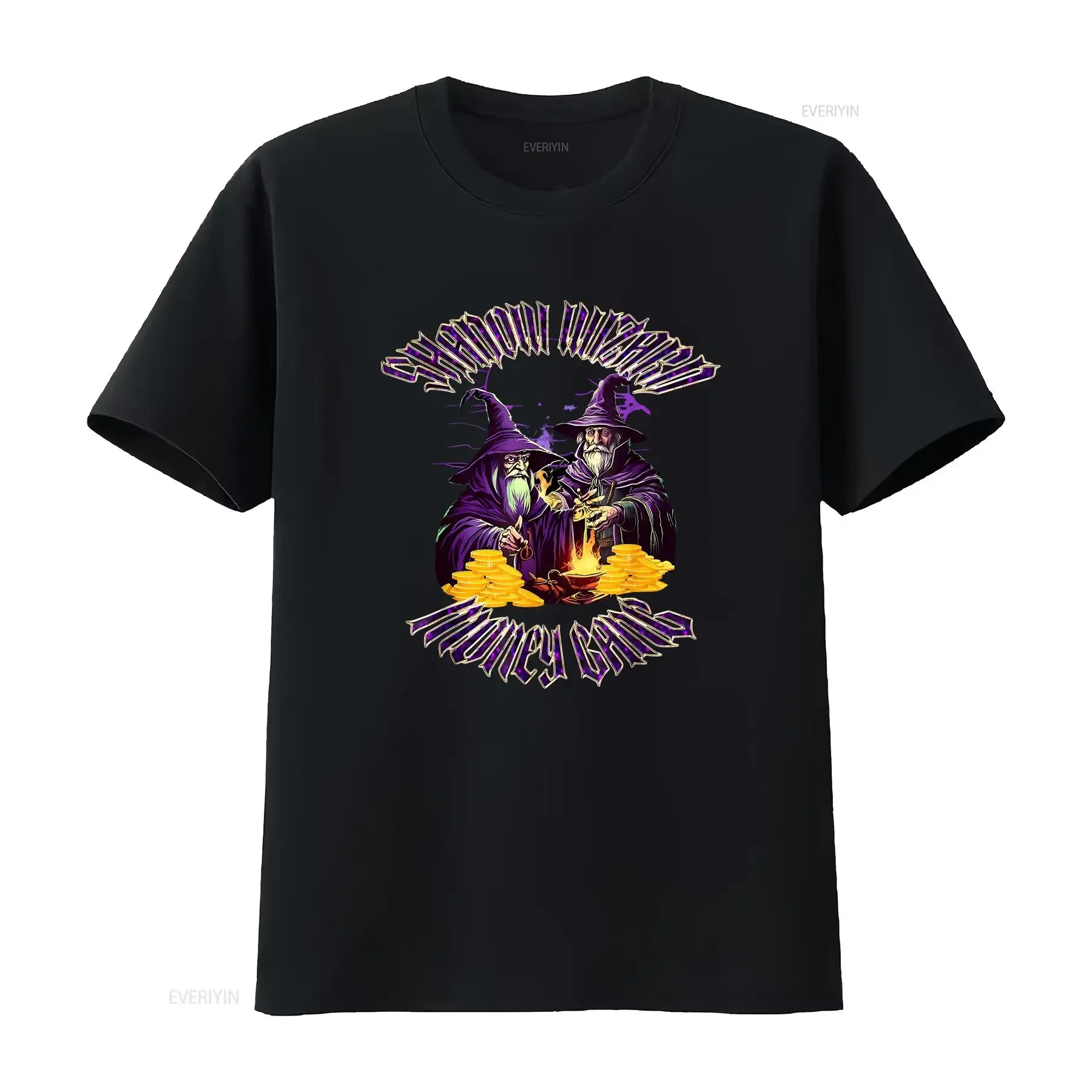 

Футболка Shadow Wizard Money Gang, винтажный стираный эластичный топ для повседневной носки, уличная одежда, удобная, стильная, мягкая, унисекс