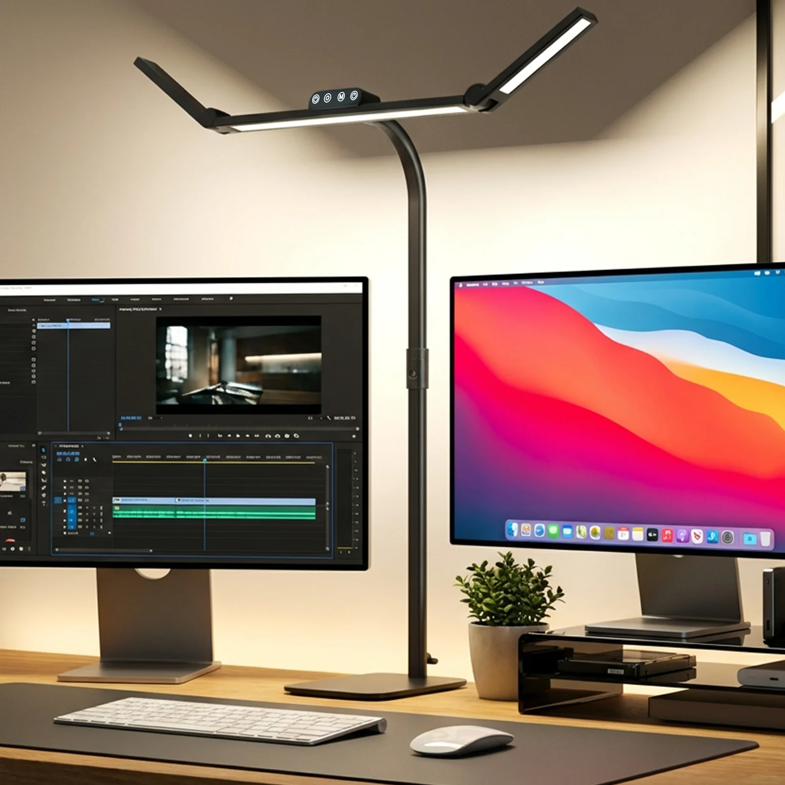 

Светодиодная настольная лампа для дома и офиса с основанием, 28,2-дюймовый регулируемый гибкий кронштейн, ультраяркий светильник, диммируемая архитектурная настольная лампа