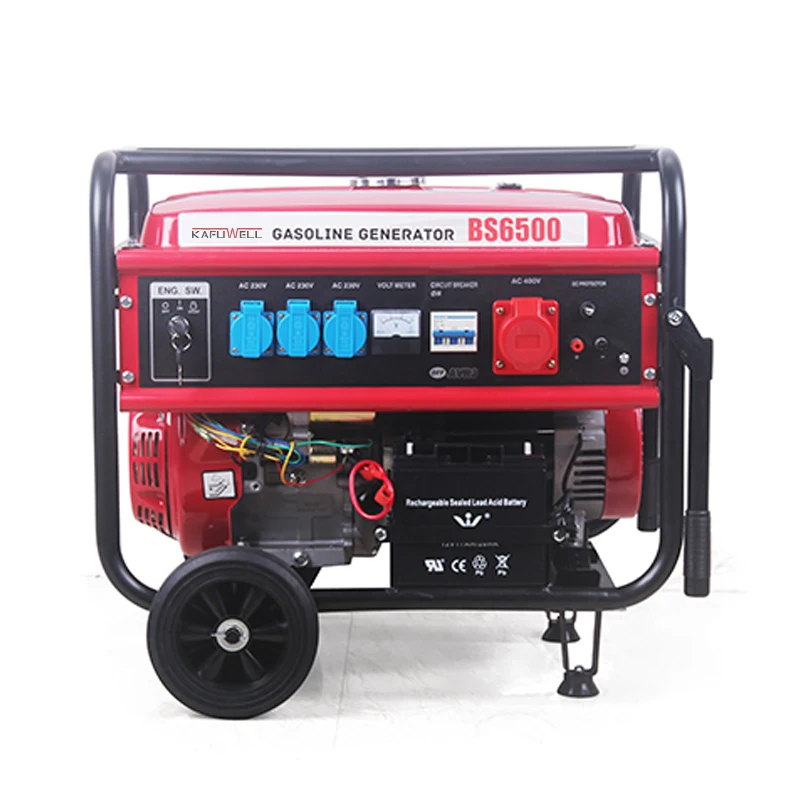 

KAFUWELL PA5647 230v Single Phrase 50hz Ats Power 5.5kw Generator With European Socket