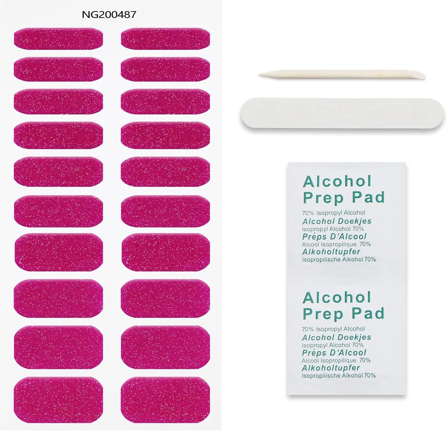 ملصقات أظافر جل لامعة وردية شبه معالجة شرائط أظافر جل يلتف الأشعة فوق البنفسجية/LED تصميم فني للأظافر إكسسوارات الديكور #6