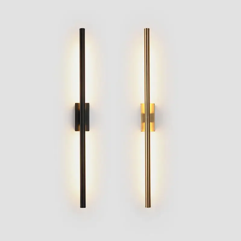 

Indoor LED Sconce Wall Lamp Light for Home Hotel Bedroom Bedside Bathroom Corridor Modern Nordic Mounted Brass Gold Long Stripe