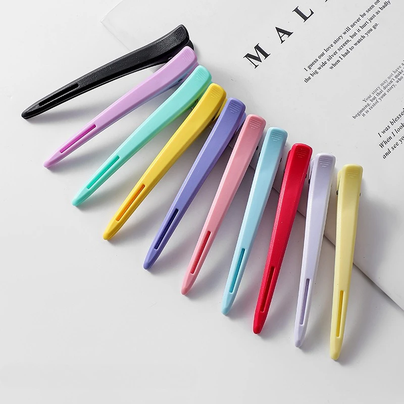 6pcs Non-Slip  Font Hair Clips | Professional Salon and Home Hair Styling Division, Silicone Tape, Suitable for Hairdressers