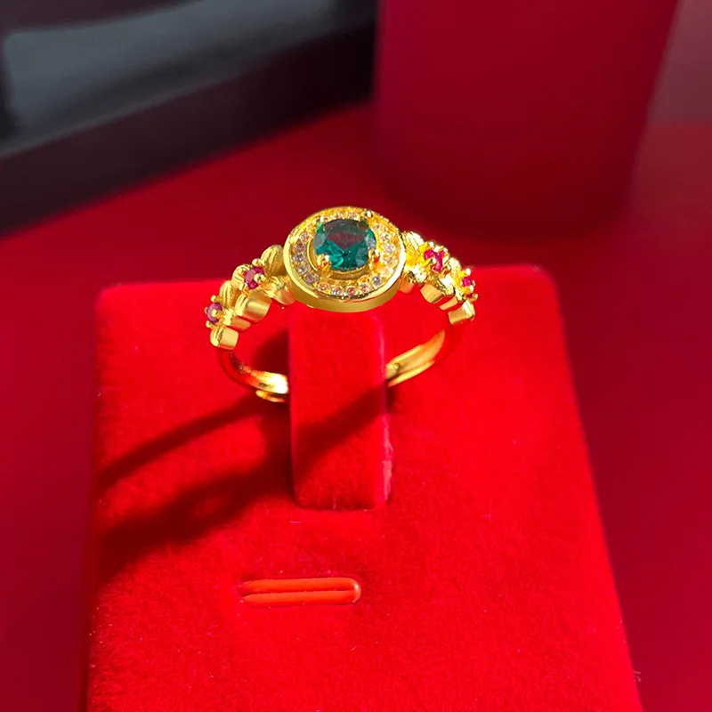 9999 gold original personalized handmade ring - women's ethnic style vintage ring - exquisite jewelry