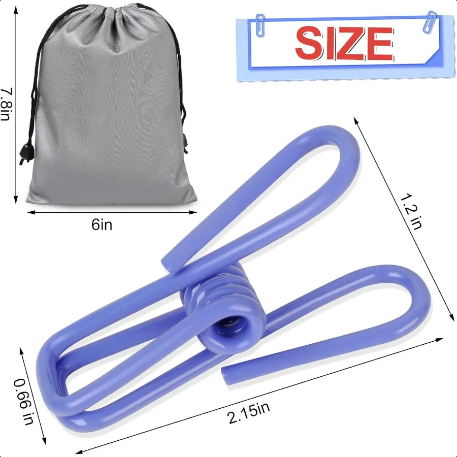 فيفينين رقاقة كليب 30 قطعة مقاطع الحقيبة المستخدمة لمقاطع الرقاقة مقاطع الحقيبة مقاطع الطعام تنظيم الملفات المكتبية أو المدرسية حبل الغسيل Holde