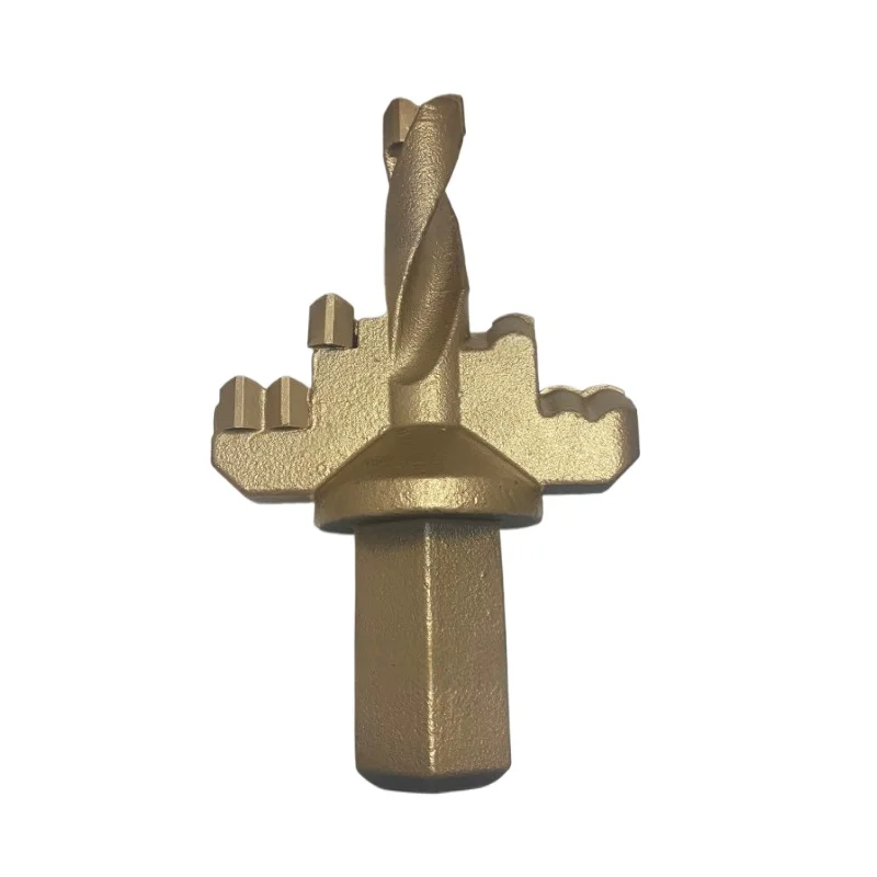 

Spiral drill rod center, alloy drill bit rotating rod teeth fishtail drill tip positioning