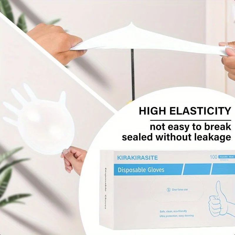 White Nitrile Disposable Gloves Powder & Latex Free Gloves for Kitchen Cooking Household Beauty Petcare Hair Dye Cleaning Gloves