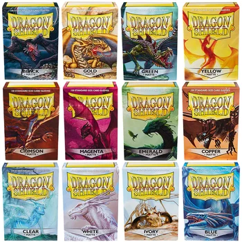 100 pçs/caixa multicolorido dragão escudo cartões mangas capa fosco cartões mangas protetor para tcg/ptcg estrela cartão de jogos de tabuleiro cartões