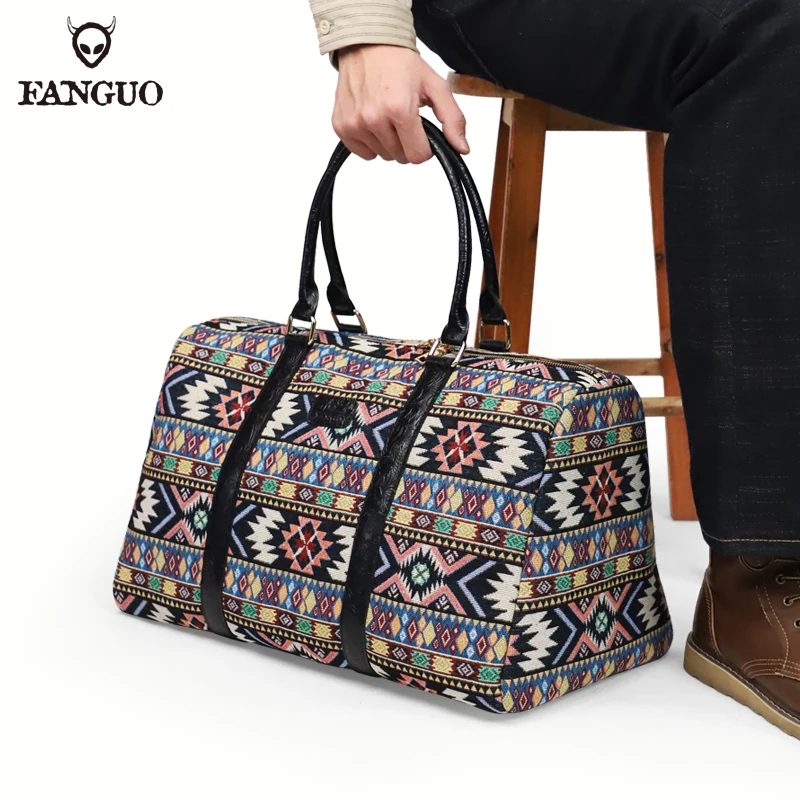 

Original Genuine Leather Men Travel Bags Carry on Luggage Bags Men Duffel Bags Travel Tote Large Weekend Bag Overnight