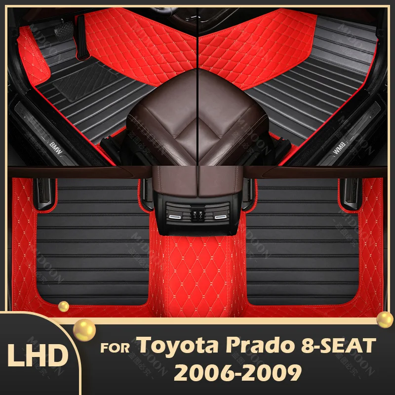 

Car floor mats for Toyota Prado（EIGHT SEAT）2006 2007 2008 2009 Custom auto foot Pads automobile carpet cover